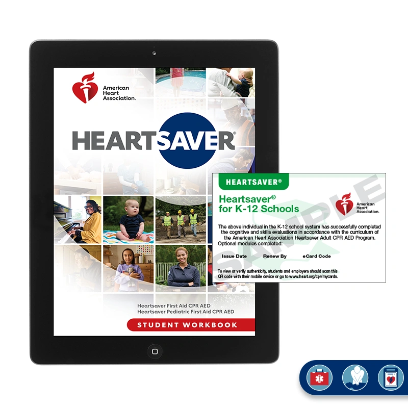 2025 Heartsaver First Aid CPR AED for K-12 Instructor-led Bundle (eBook and eCard)